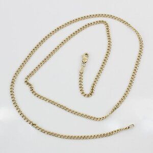 14k Yellow Gold Curb Link Chain Necklace by Yellow Gold Inc.